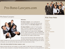 Tablet Screenshot of pro-bono-lawyers.com